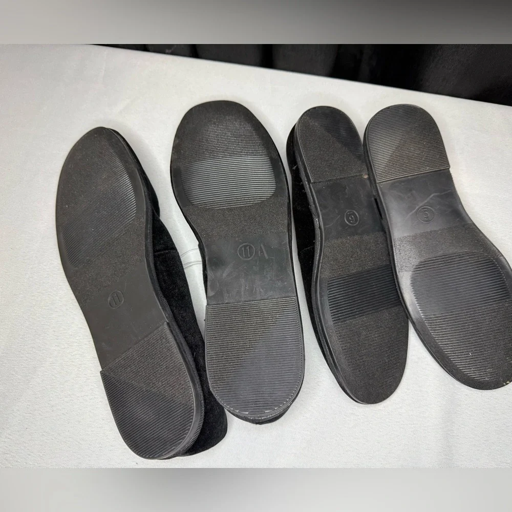 Universal Thread Black Velvet Flats W/ Buckle Strap - NWT - Picture 8 of 8